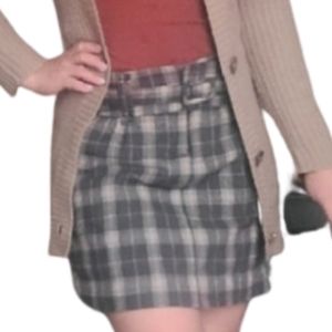 Smart Set Wool Blend Plaid Mini Skirt Size 10